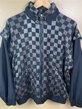 Vintage Jamie Sadock Checkered Windbreaker Jacket Women's M